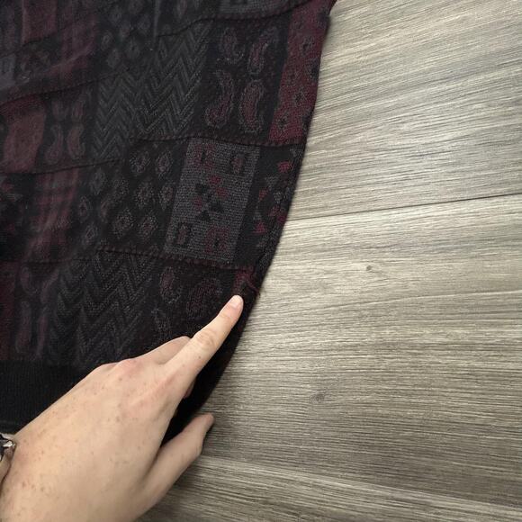 Vintage Embassy Row Sweater Mens Large Made In Italy Wool Abstract Pattern 90s - Picture 5 of 5